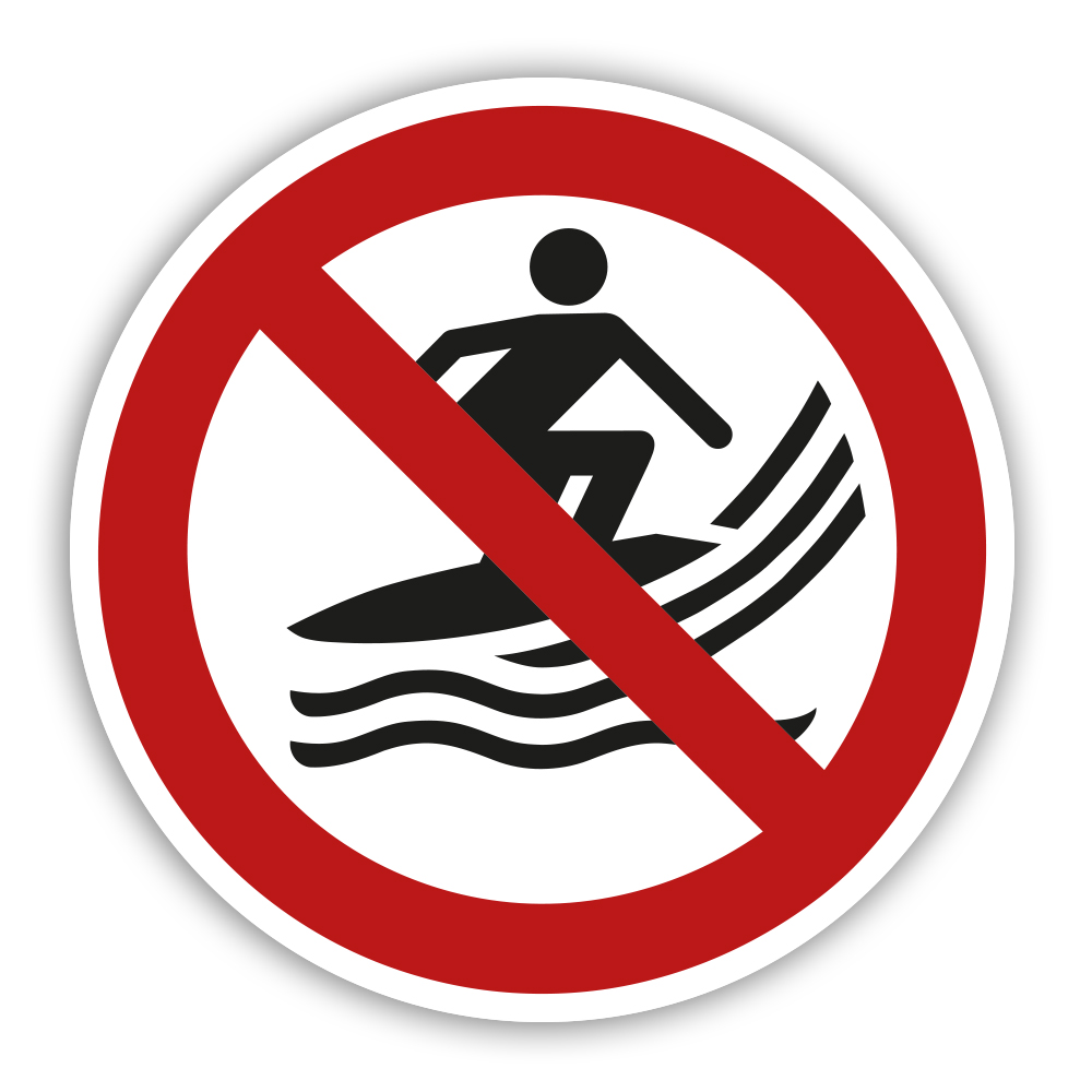 WSP012 Surfen Wasserski Verboten